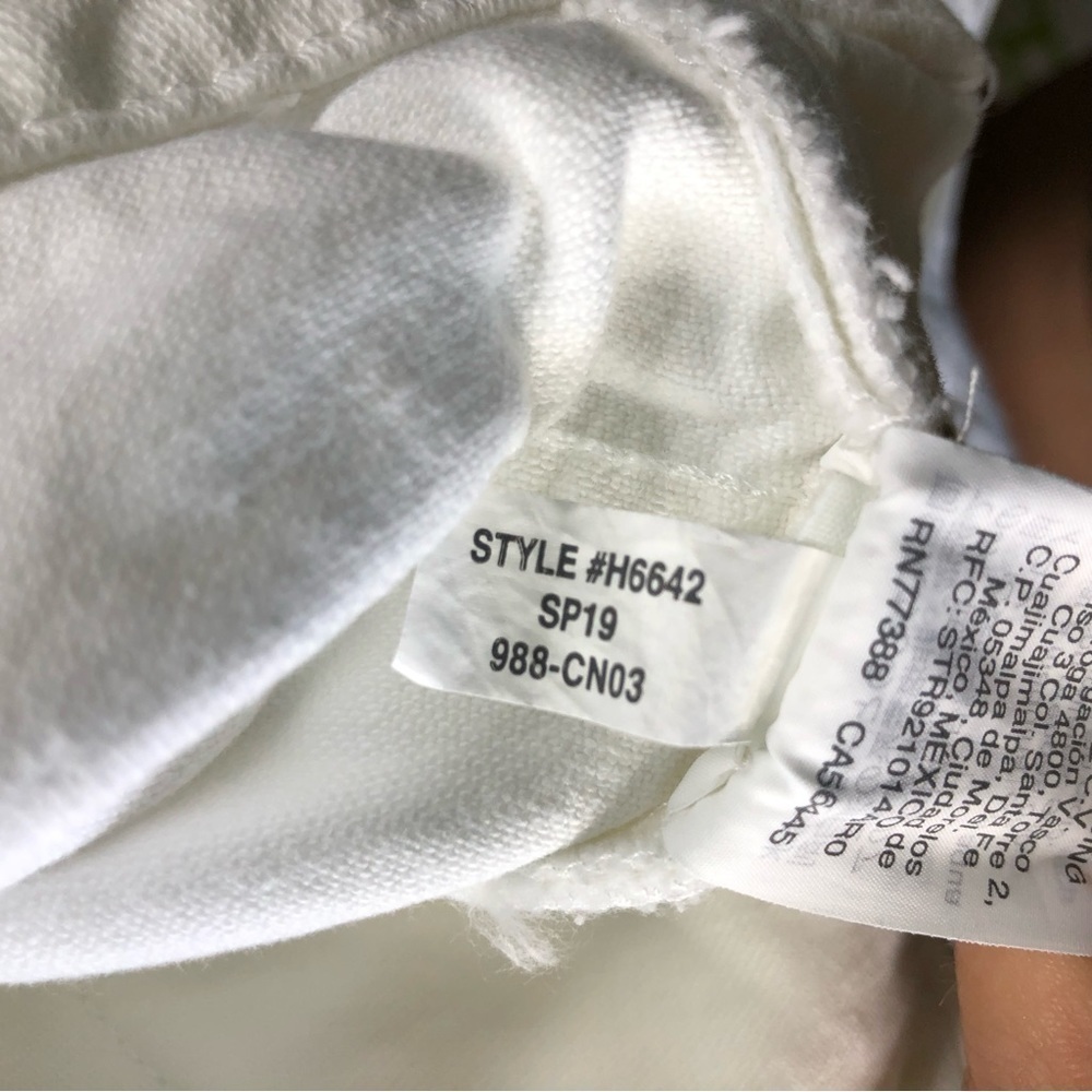 Madewell White Straight Leg Overalls with Raw Hem Style:H6642 Preppy Classic - Picture 5 of 11